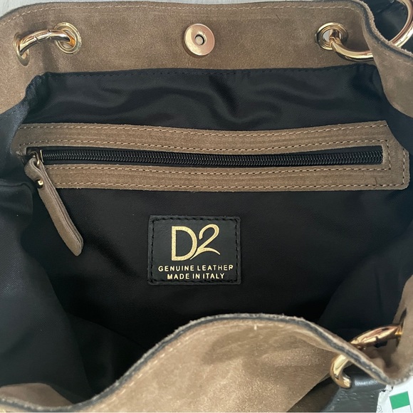 NWT DSQUARED2 LEATHER SUEDE WITH FRINGE BAG - Picture 7 of 10